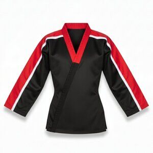 NEW Tiger Claw Demo Team Martial Arts Uniform TOP Black Red Wht  Uniform Size 1